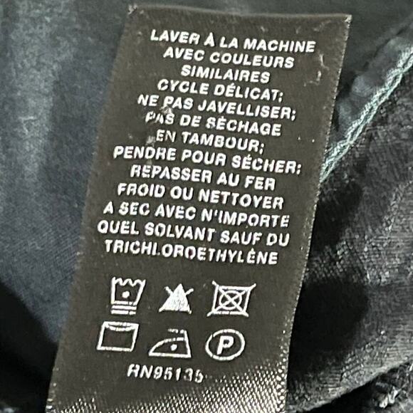 Lafayette 148 Black Stretch Textured Slim Pants Tapered Leg Women’s Size 10 - Picture 4 of 9